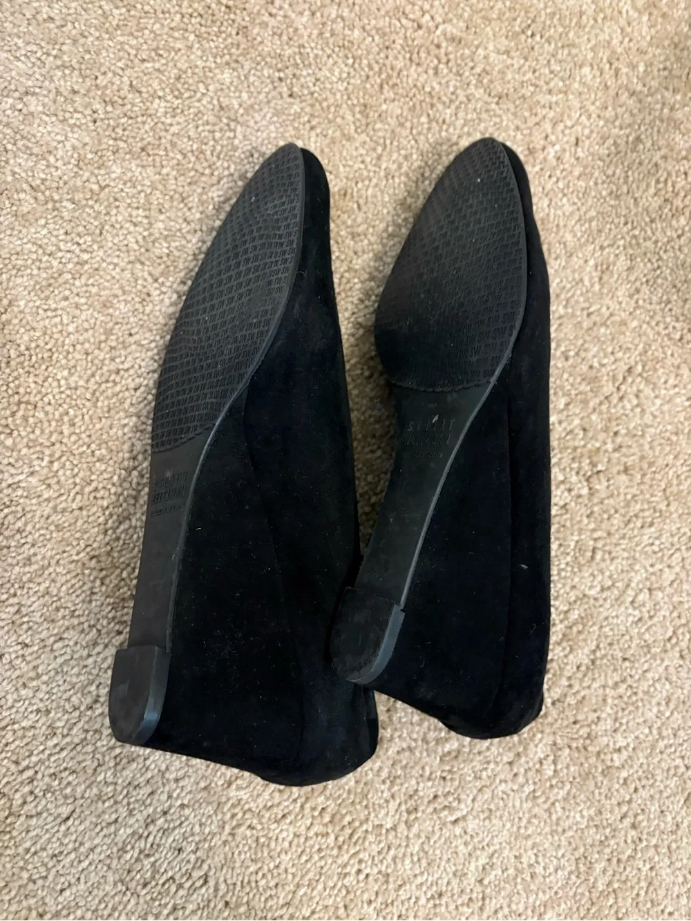 Stuart Weitzman Black Suede Wedge Pumps - Picture 5 of 6